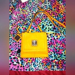 Tiganello Yellow mustard Leather Crossbody